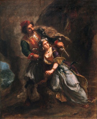 Abydos Fiancee by Ferdinand Victor Eugene Delacroix